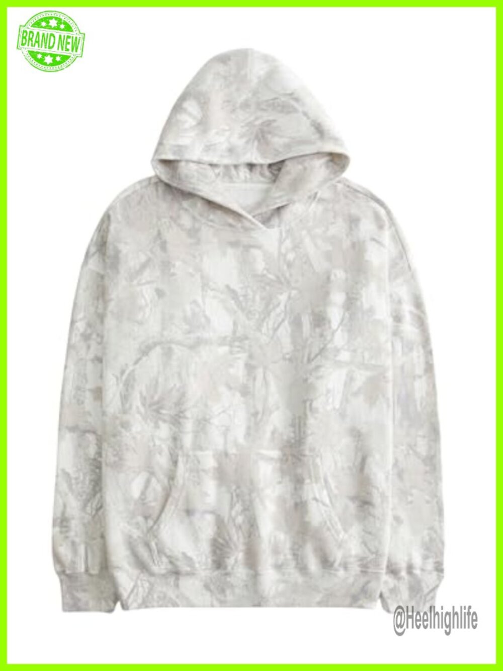 Oversized Camo Hoodie Womens Fleece Sweatshirt Pullover